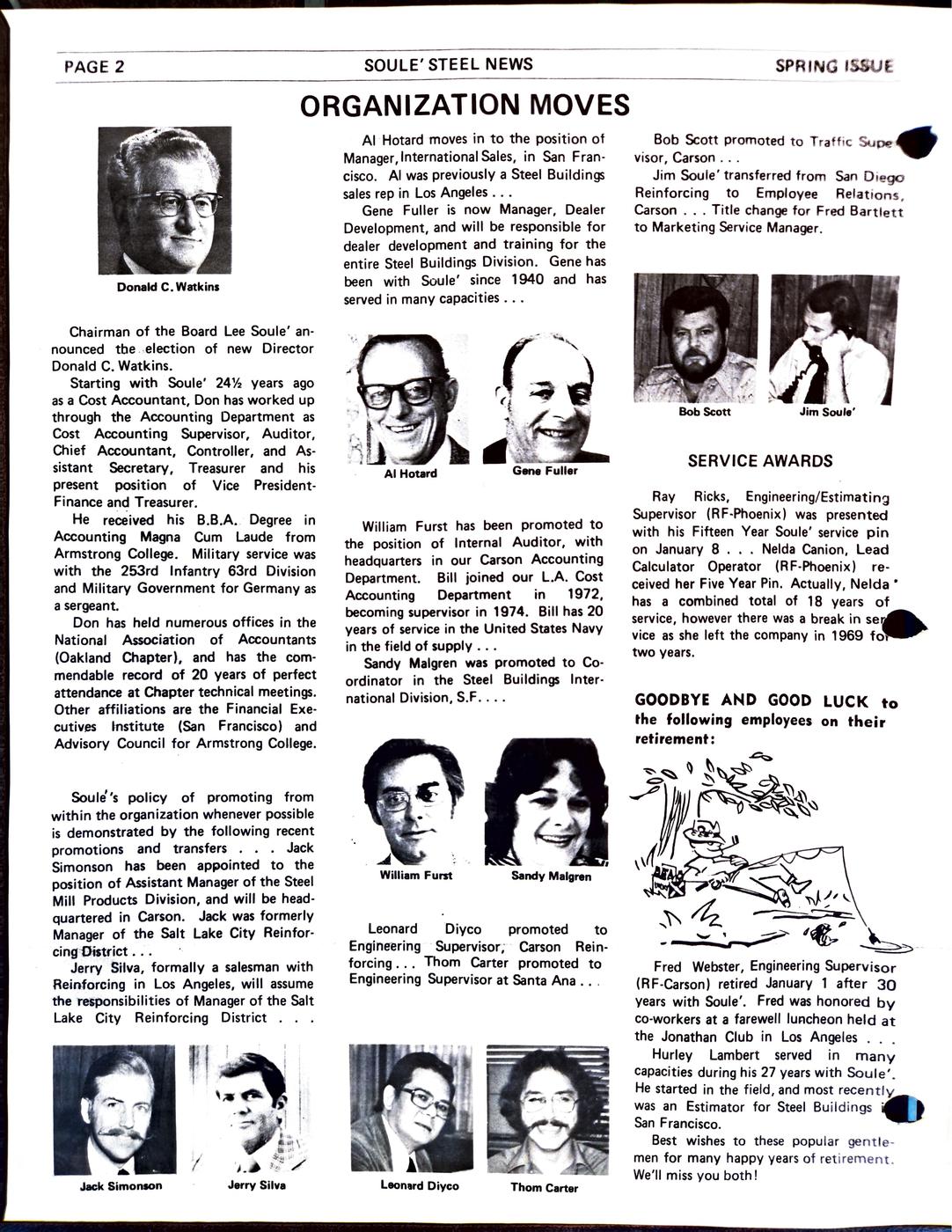 Spring 1977 newsletter, page 2