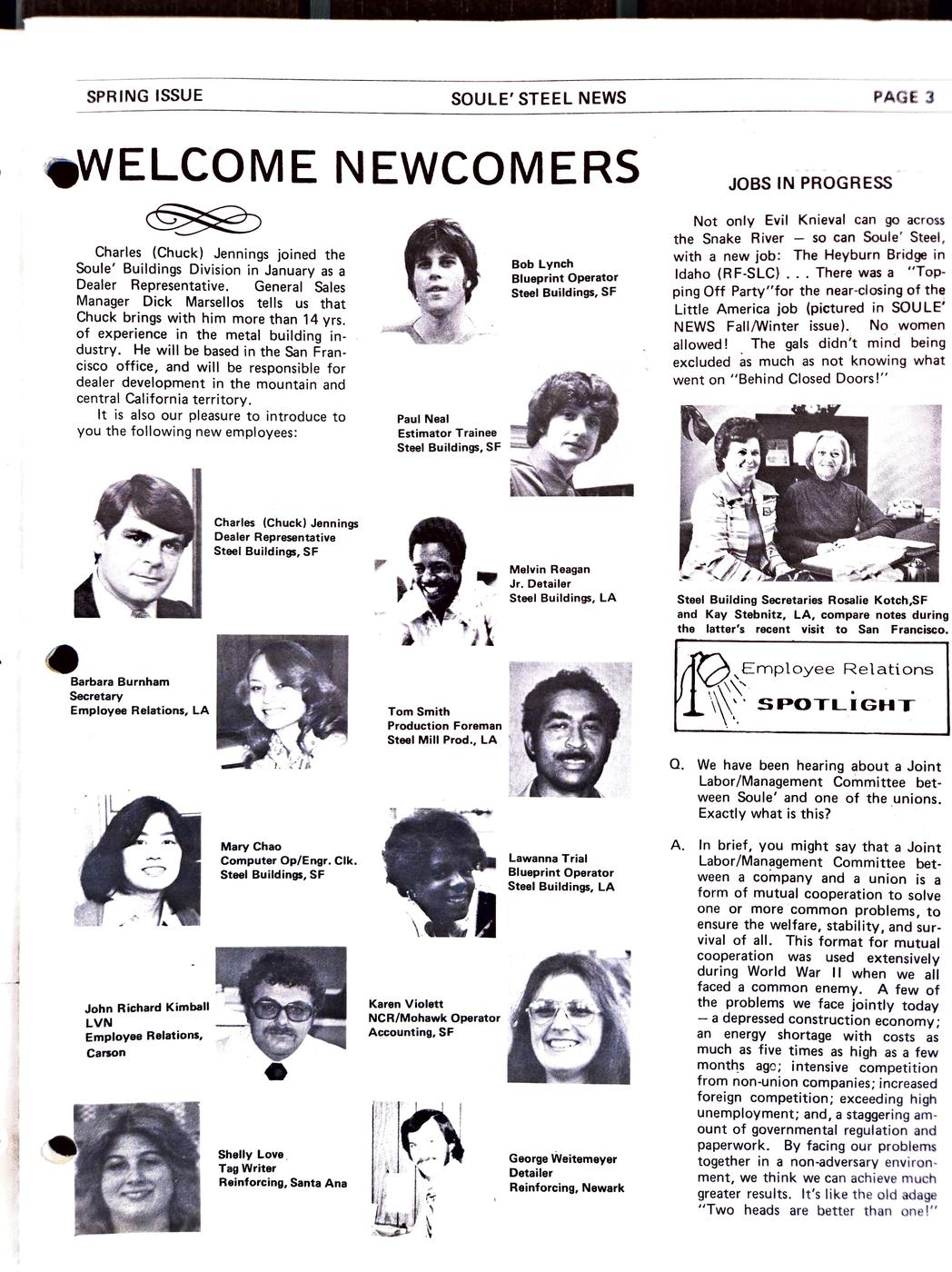 Spring 1977 newsletter, page 3
