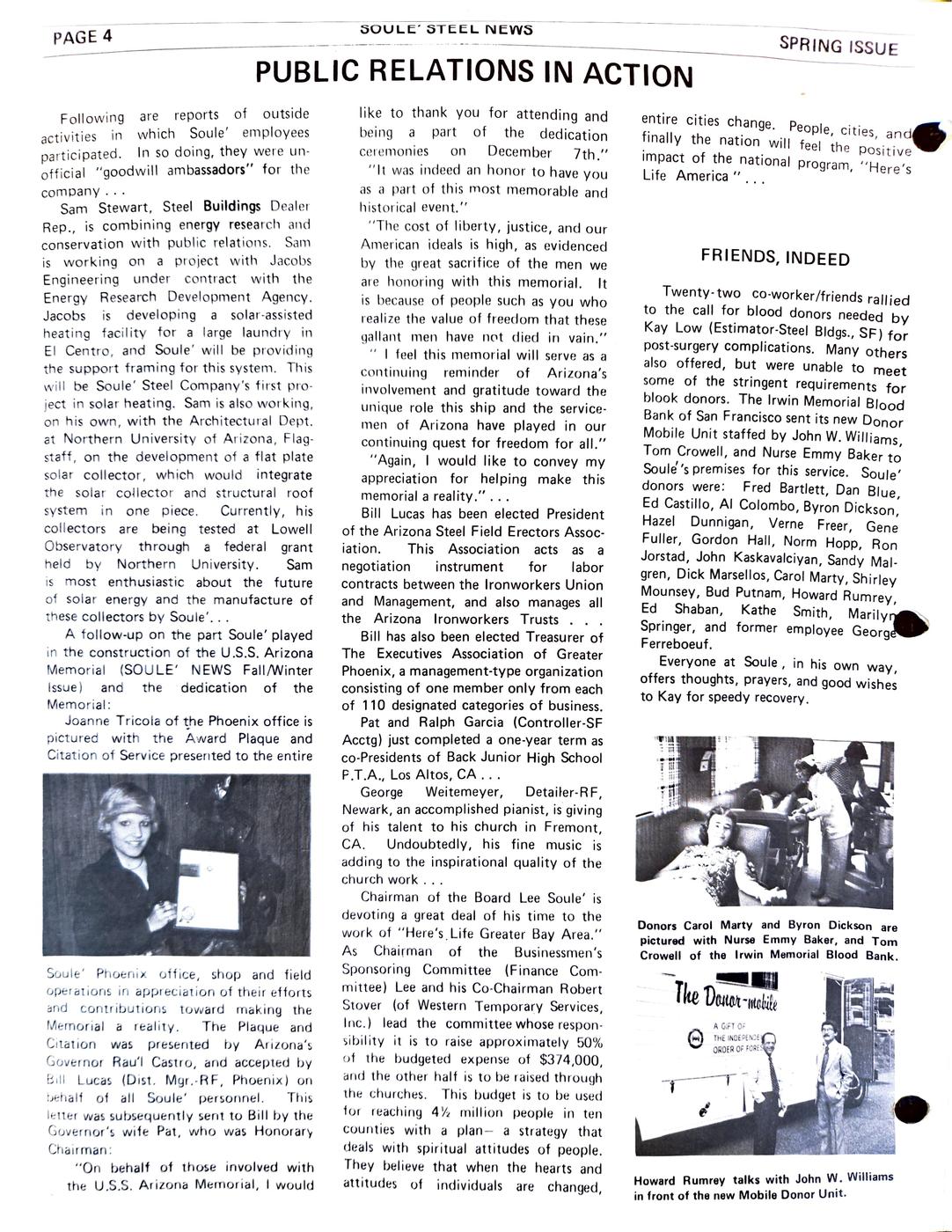 Spring 1977 newsletter, page 4