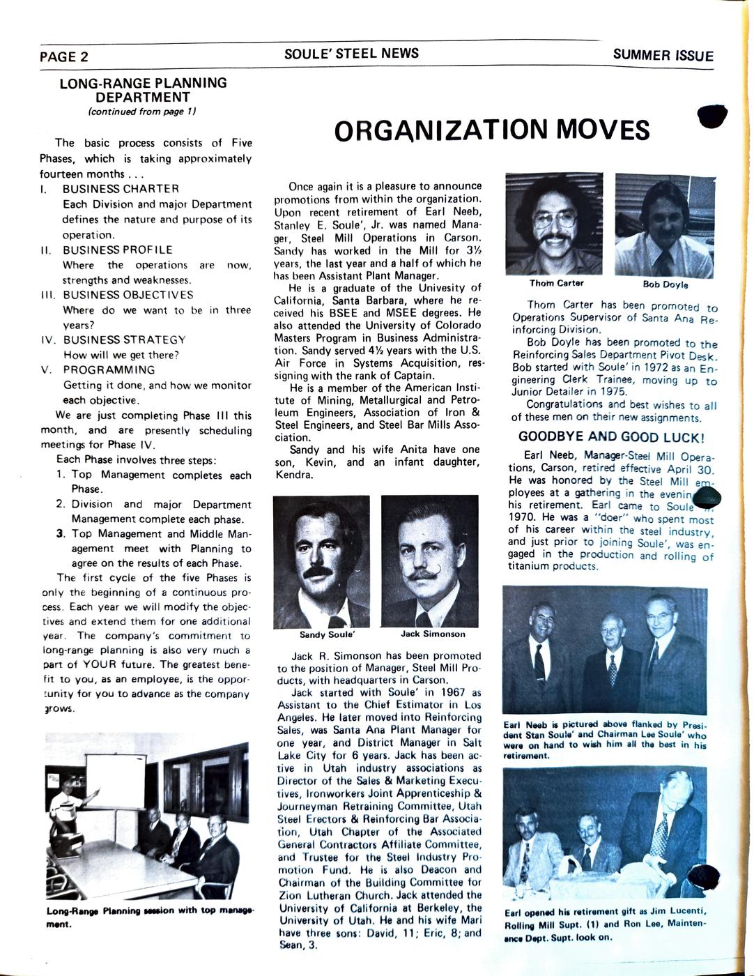 Summer 1977 newsletter, page 2