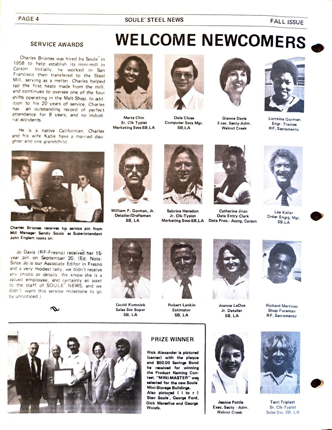 Fall / Winter 1978 newsletter, page 4