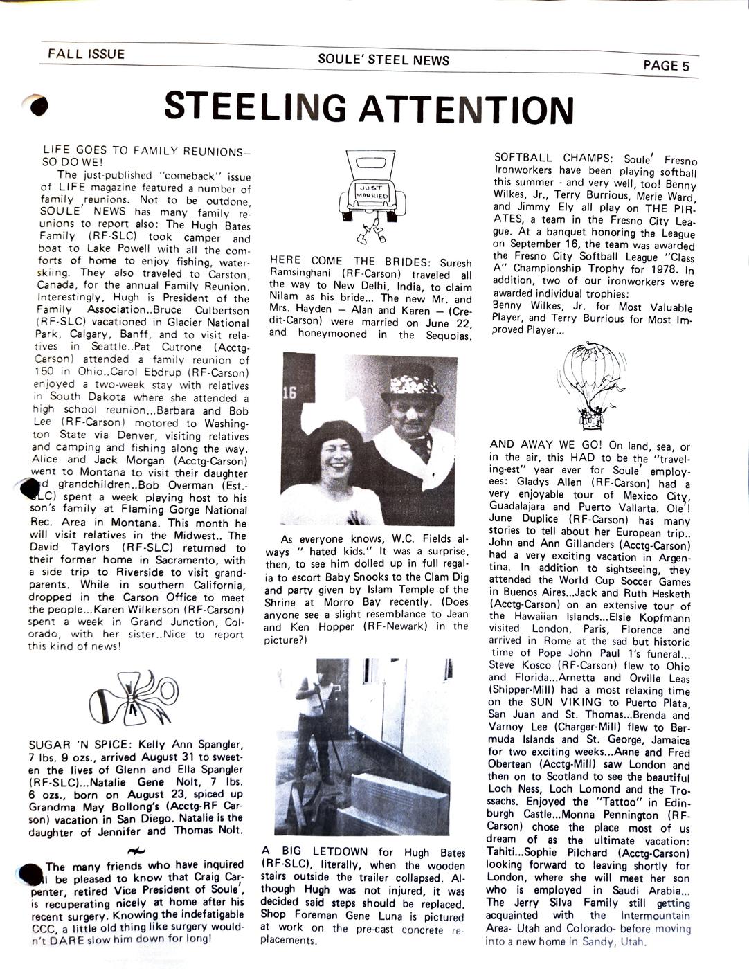 Fall / Winter 1978 newsletter, page 5