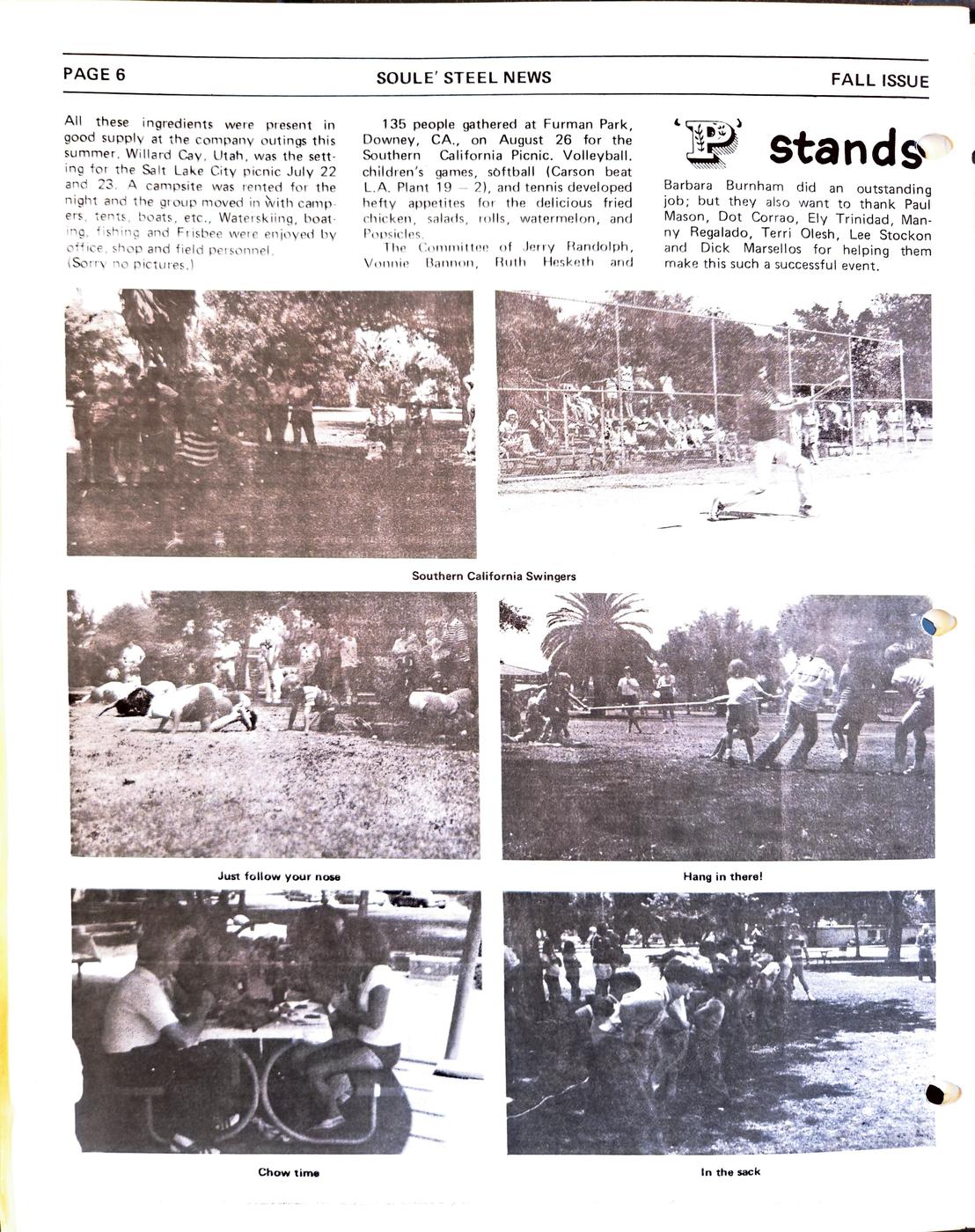 Fall / Winter 1978 newsletter, page 6
