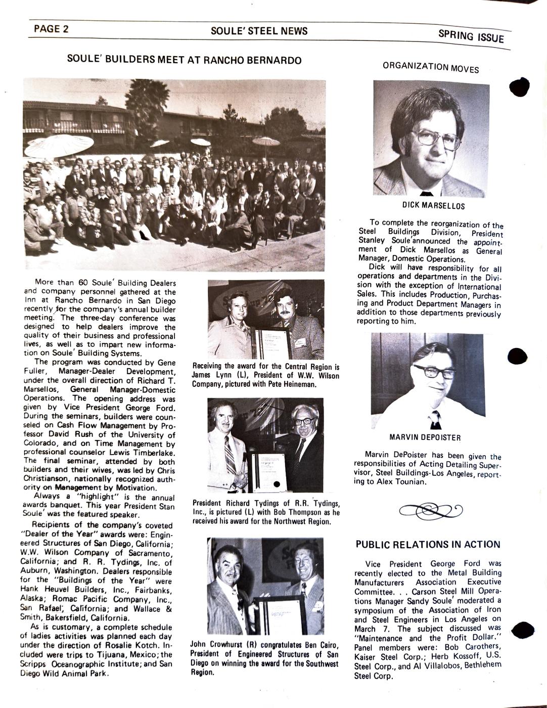 Spring 1978 newsletter, page 2