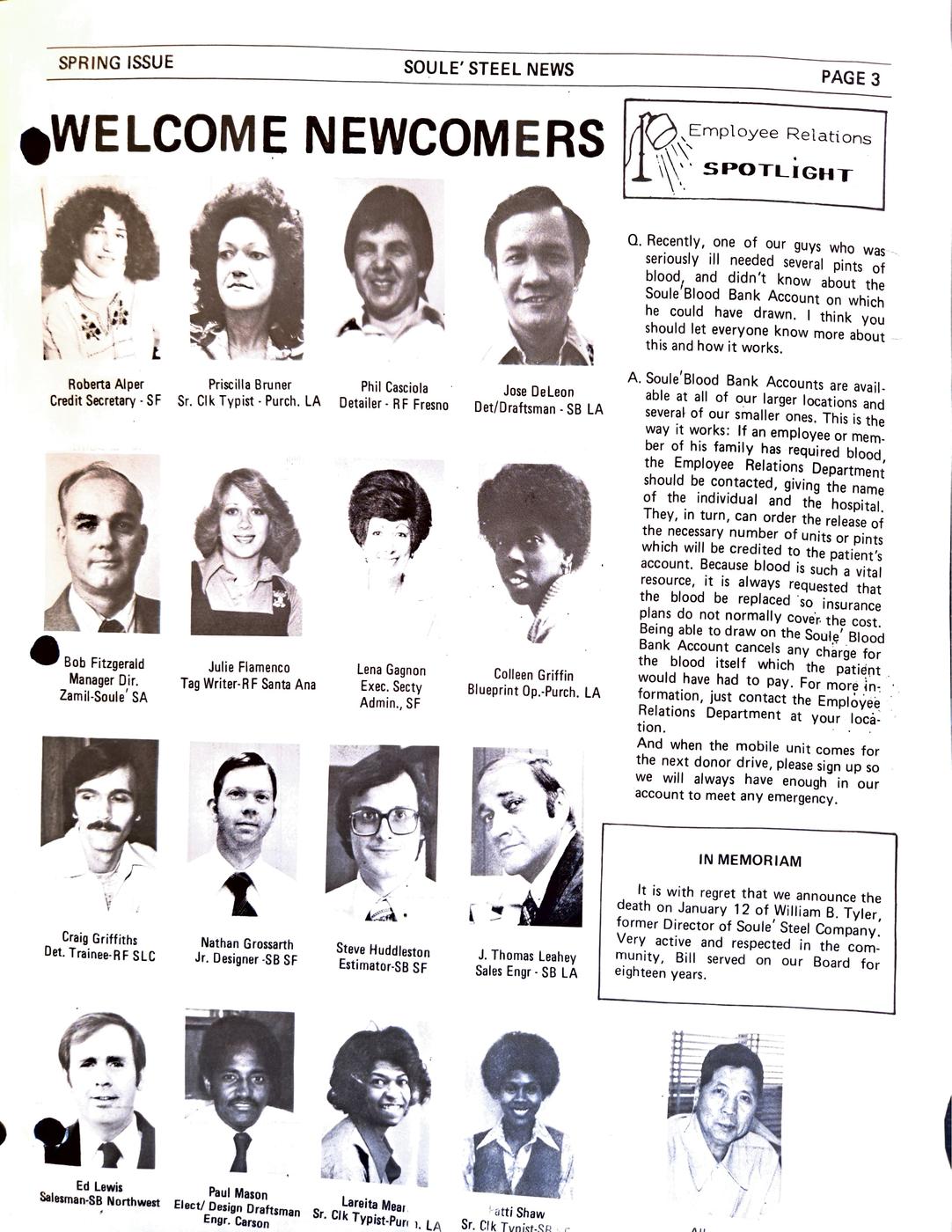 Spring 1978 newsletter, page 3