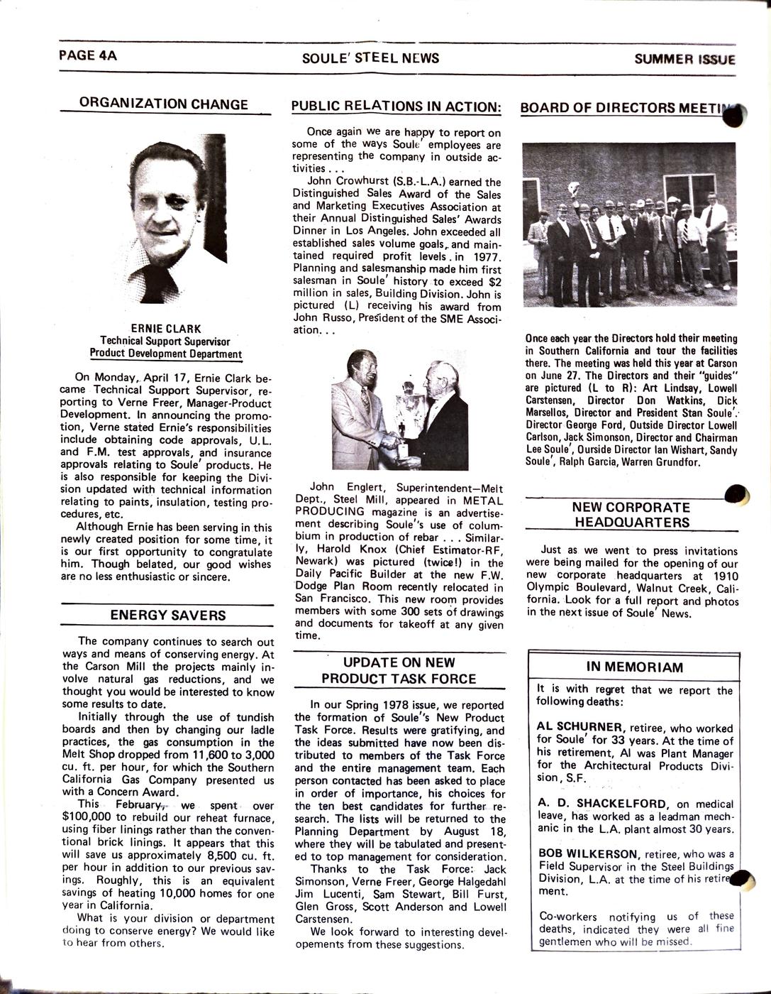Summer 1978 newsletter, page 6