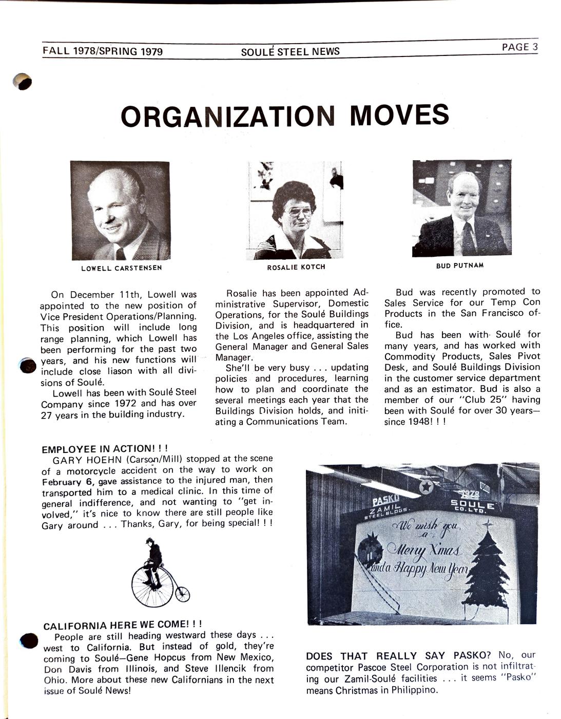 Spring 1979 newsletter, page 3