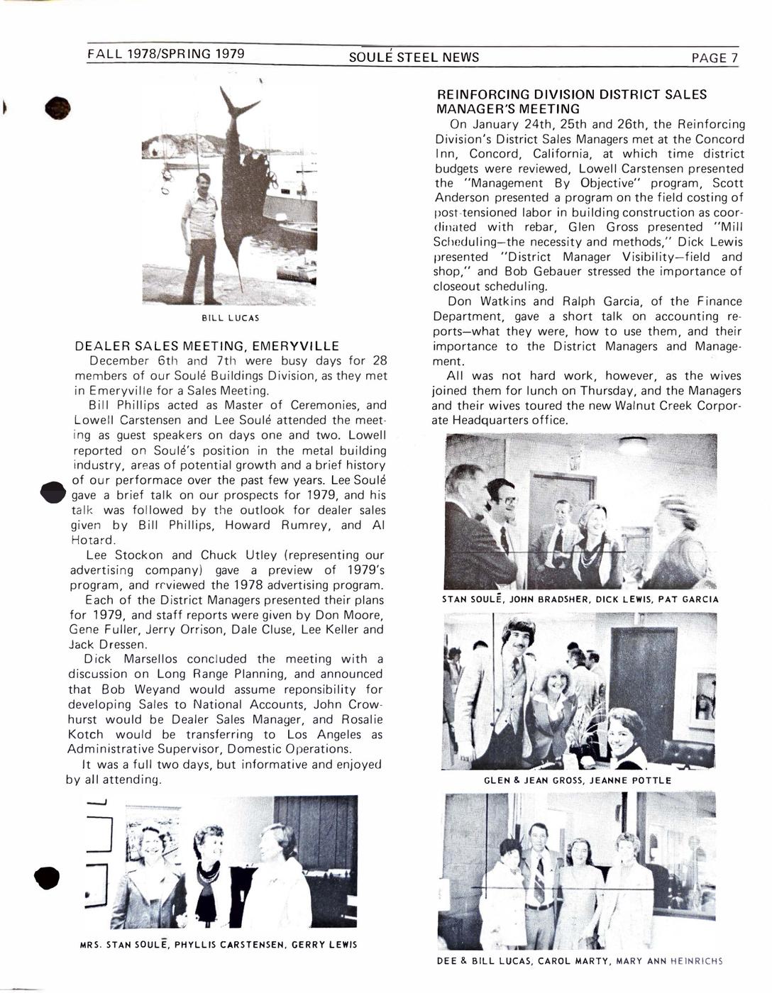 Spring 1979 newsletter, page 7