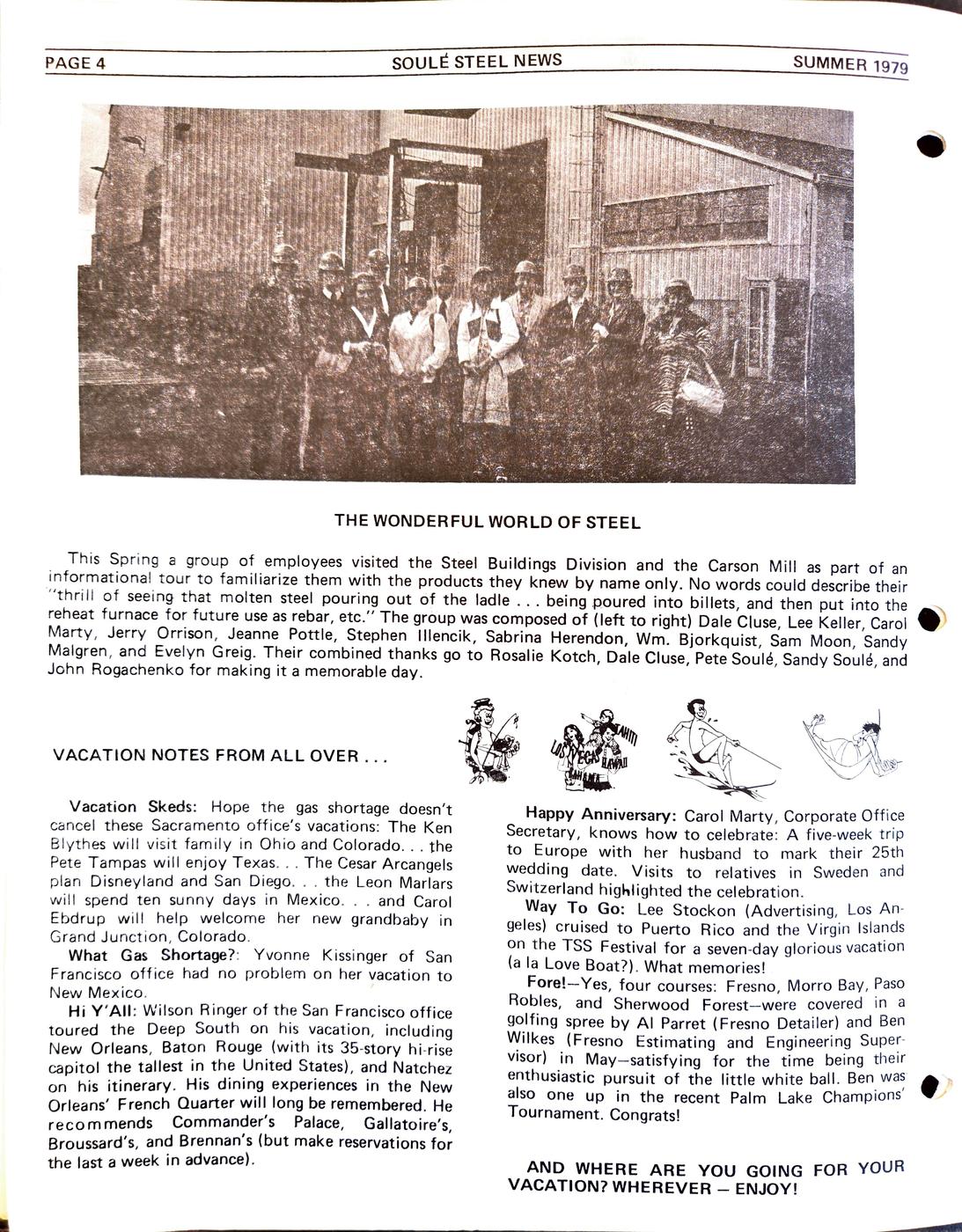 Summer 1979 newsletter, page 4