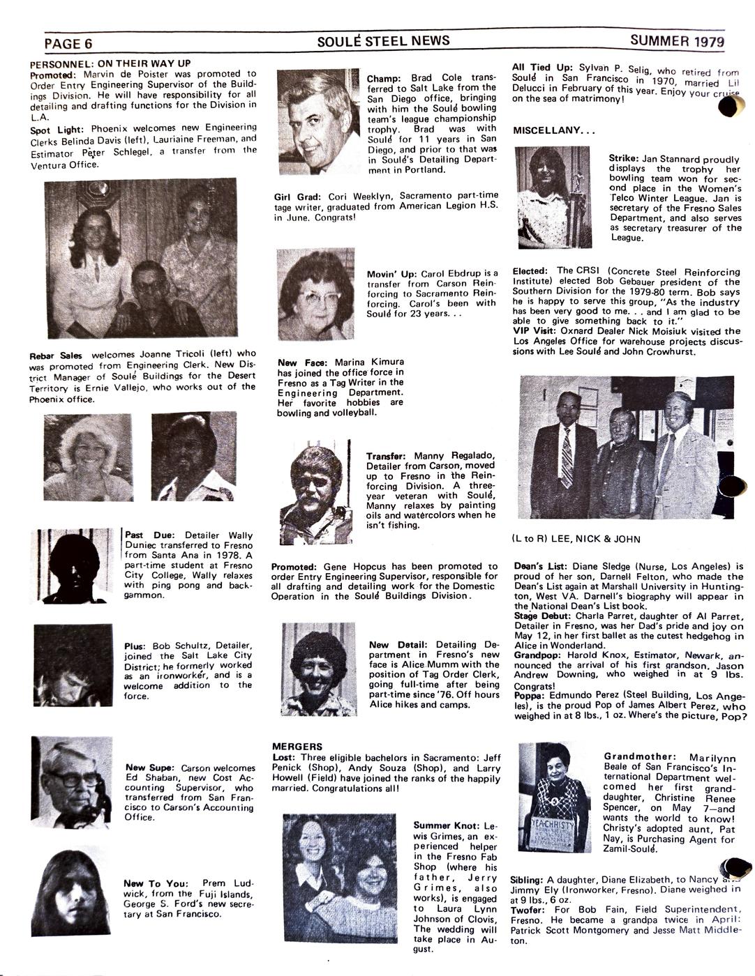 Summer 1979 newsletter, page 6
