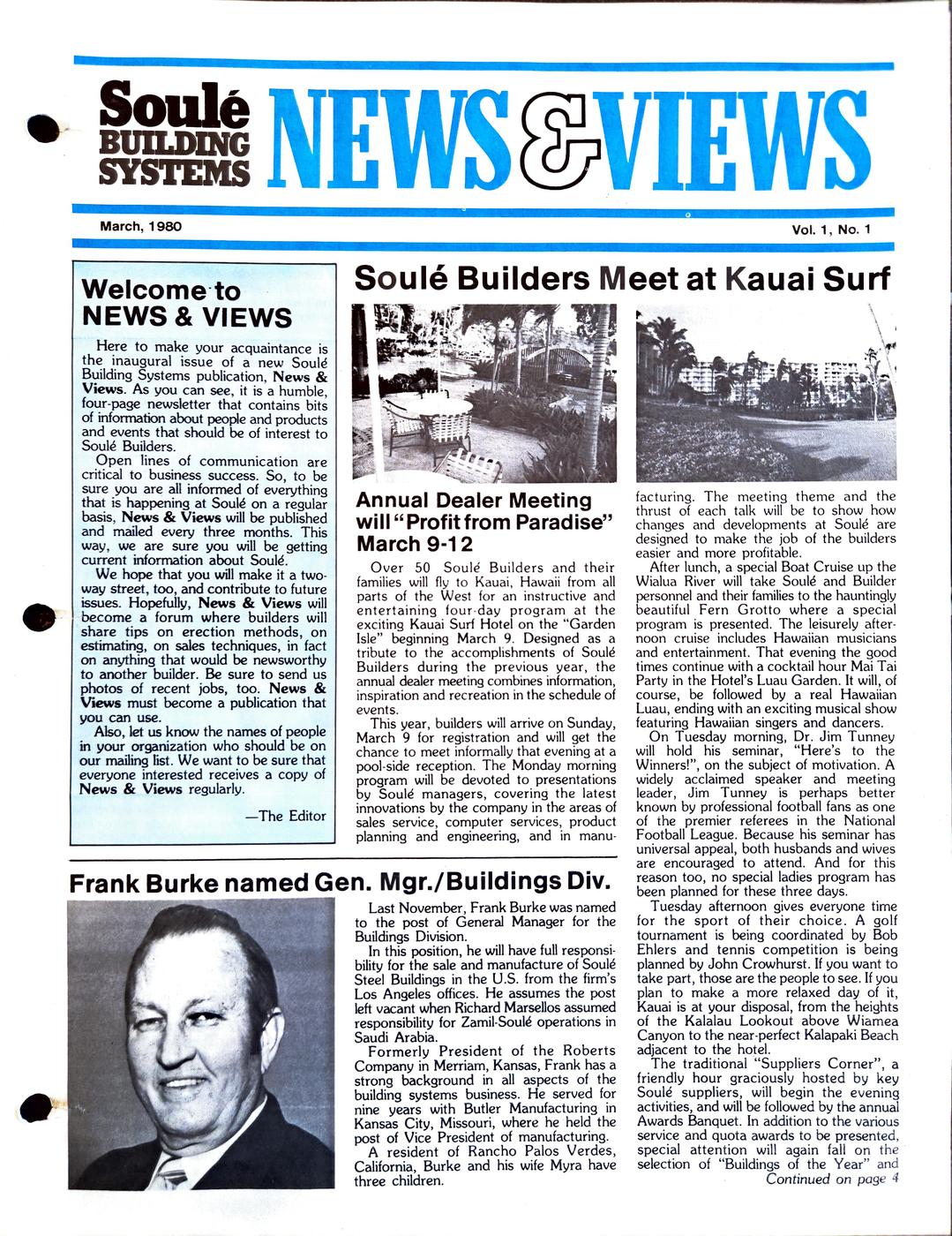 March 1980 newsletter, page 1