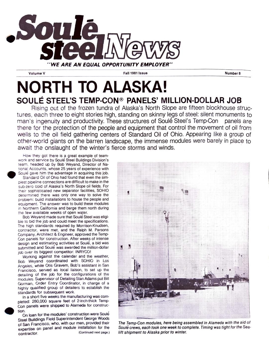 Fall 1981 newsletter, page 1
