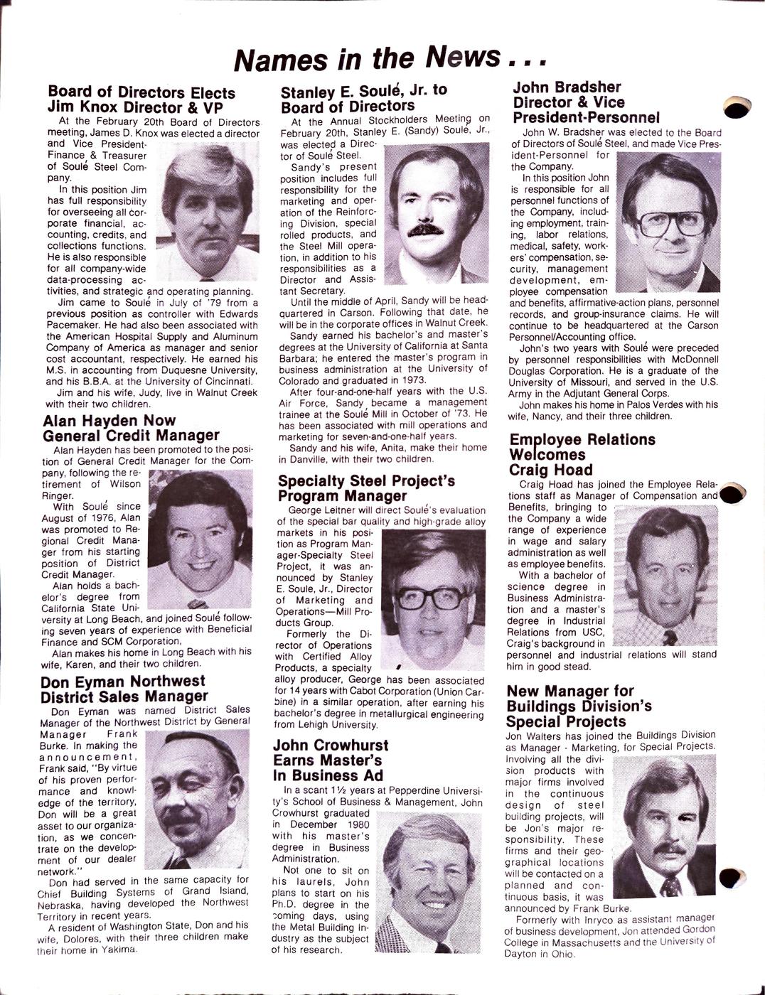 Spring 1981 newsletter, page 4