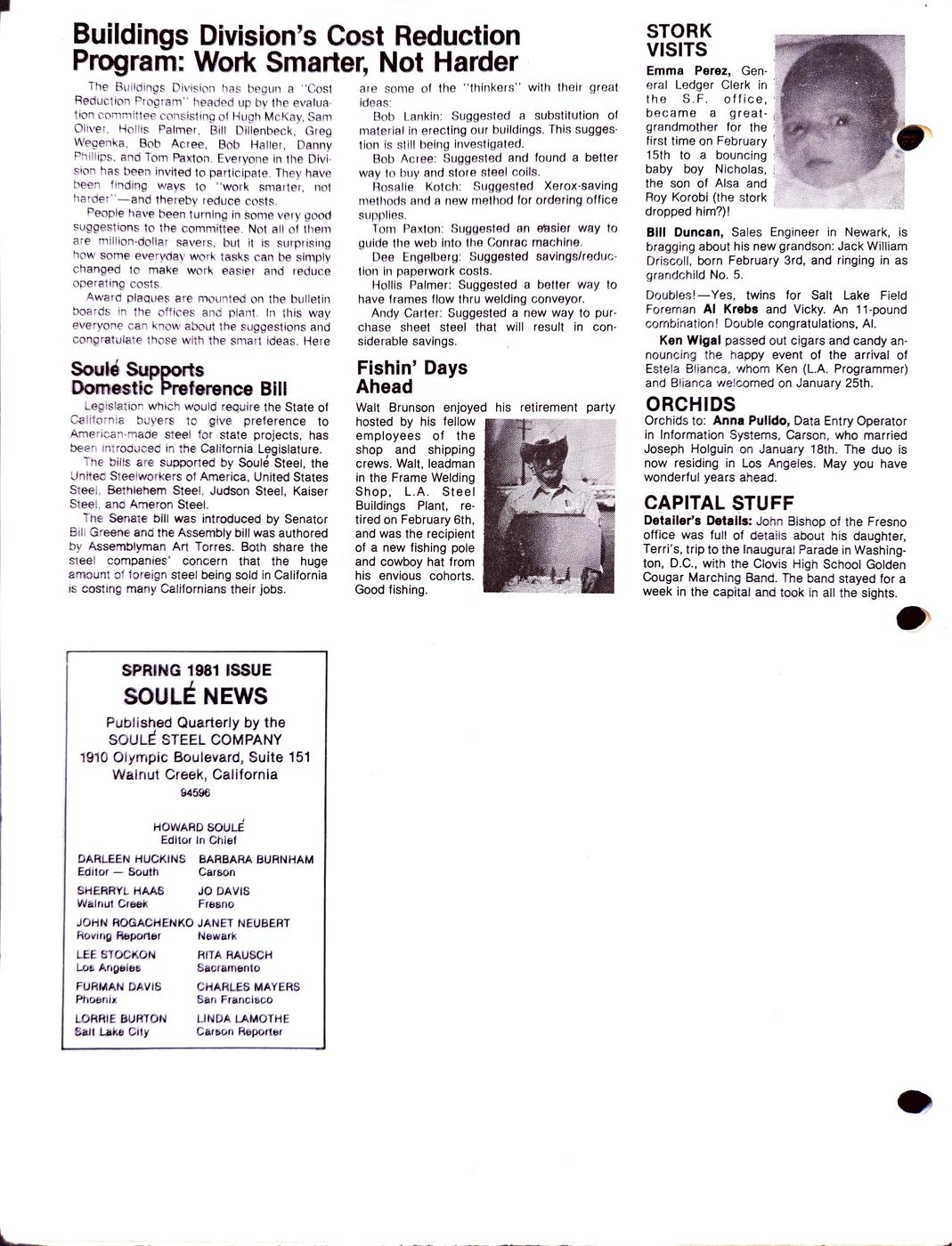 Spring 1981 newsletter, page 6