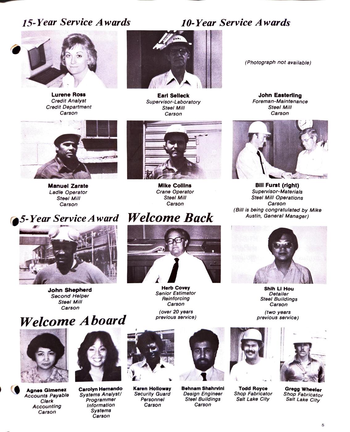 Fall 1982 newsletter, page 5