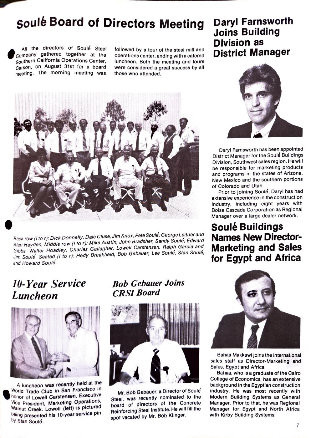 Fall 1982 newsletter, page 7