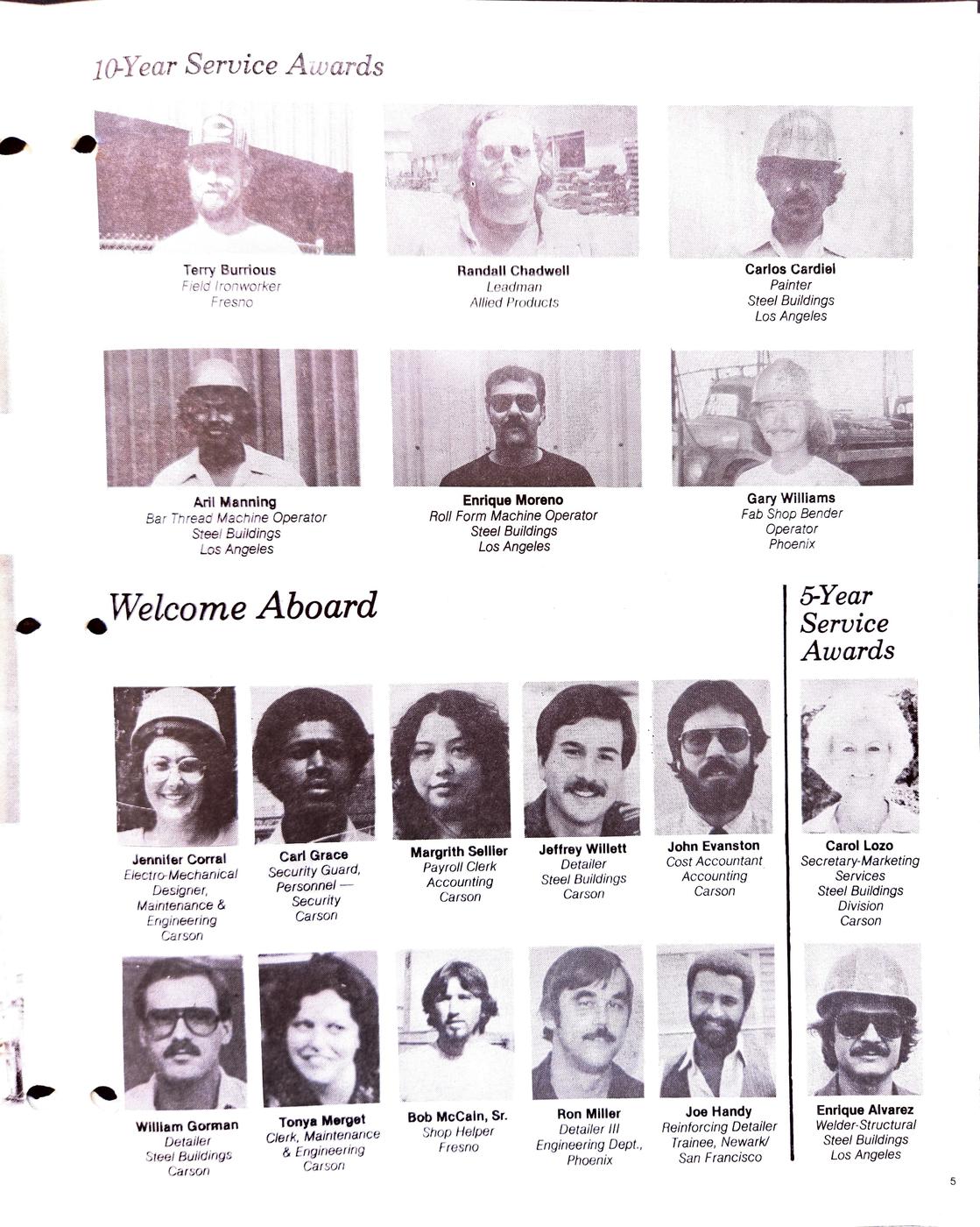 Summer 1982 newsletter, page 5