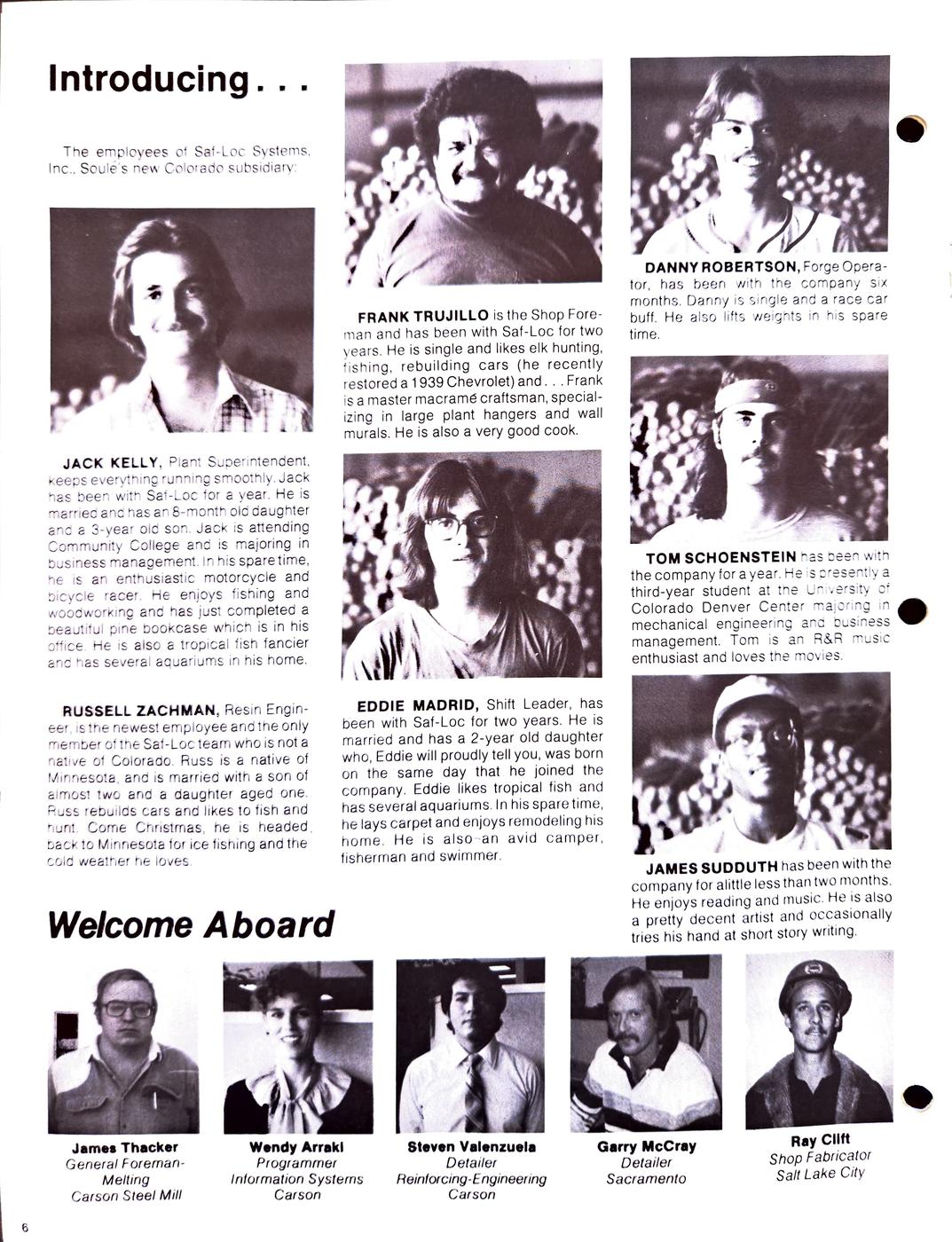 Winter 1982 newsletter, page 6