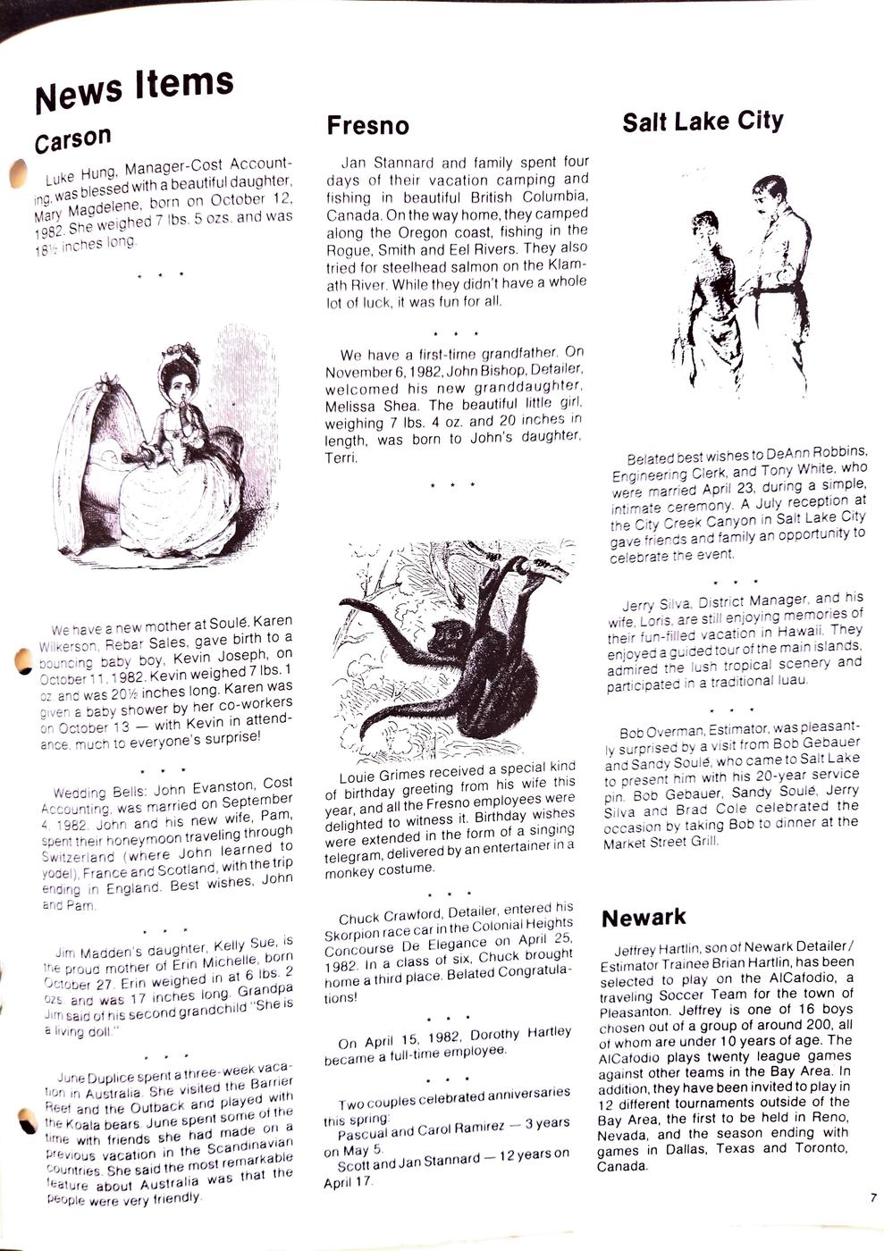 Winter 1982 newsletter, page 7