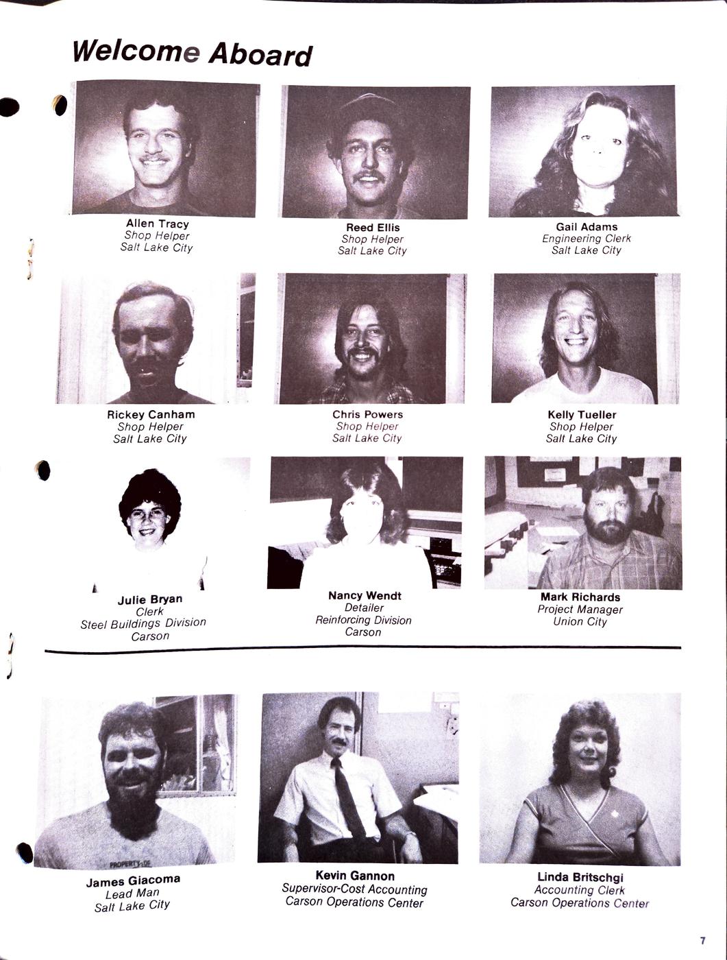 Fall / Winter 1983 newsletter, page 7