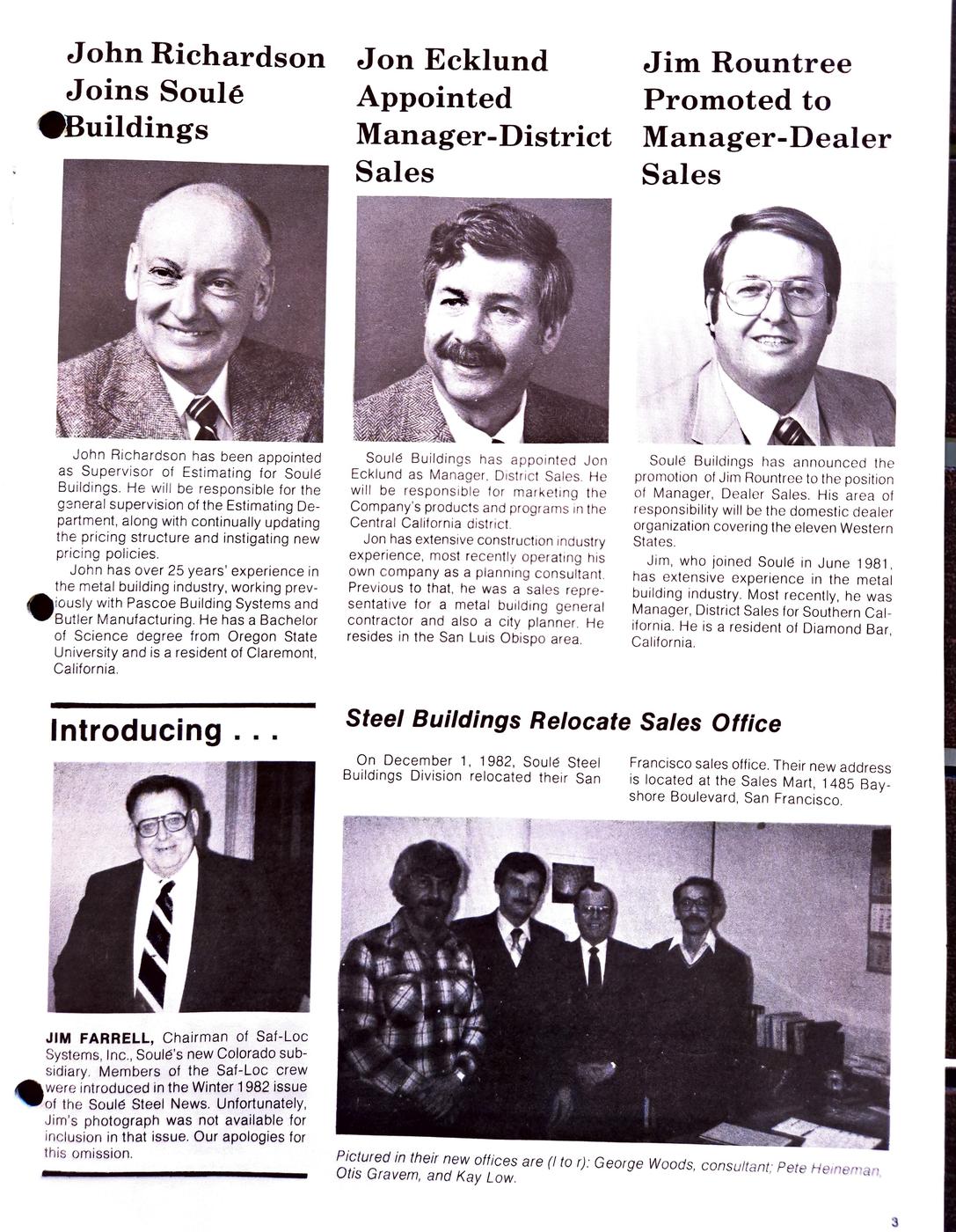 Spring 1983 newsletter, page 3