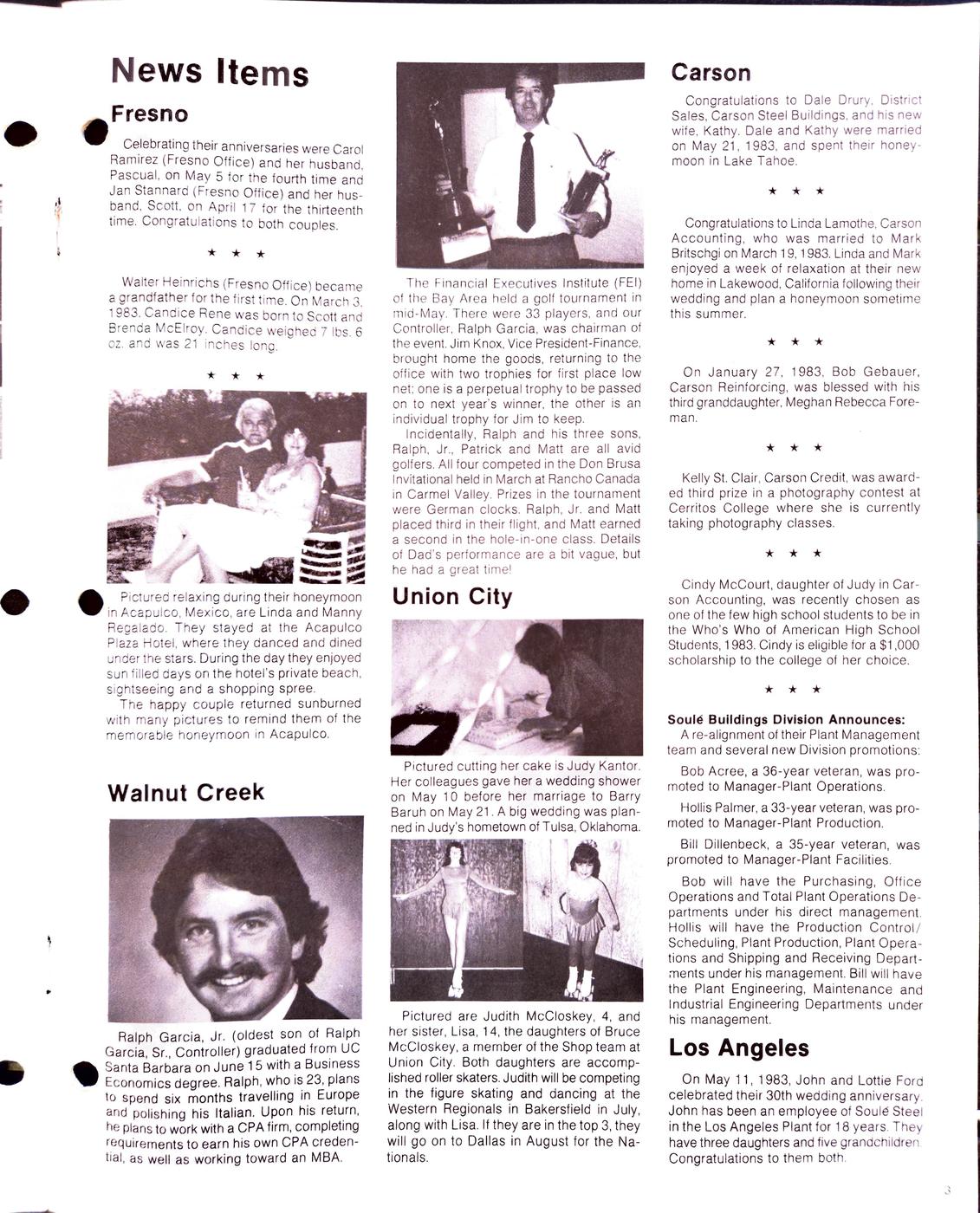 Summer 1983 newsletter, page 3