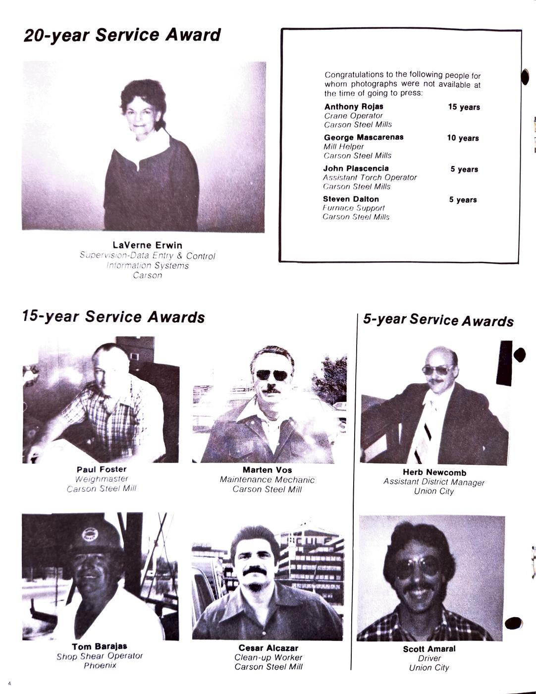 Summer 1983 newsletter, page 4