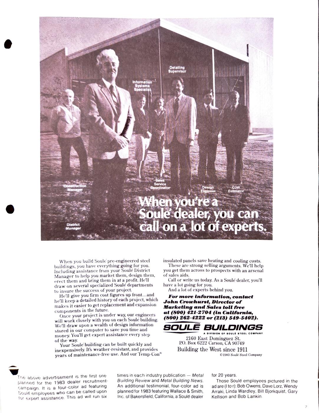 Summer 1983 newsletter, page 7
