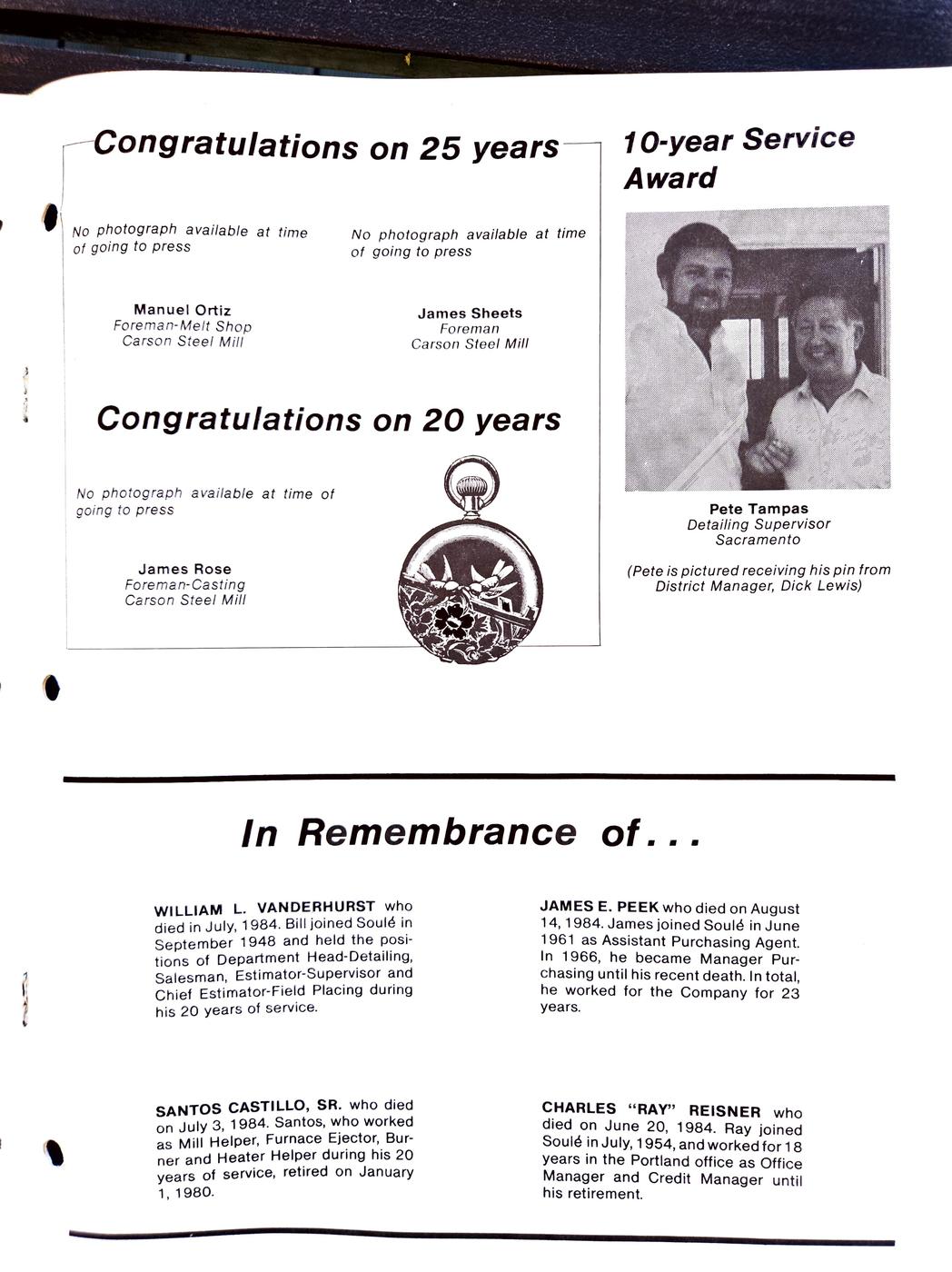 Fall 1984 newsletter, page 5
