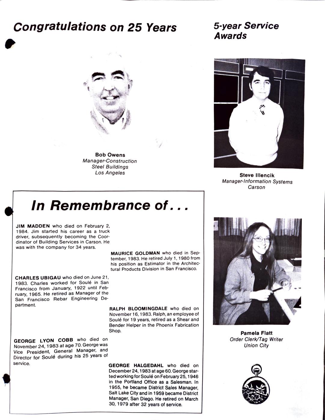 Spring 1984 newsletter, page 3
