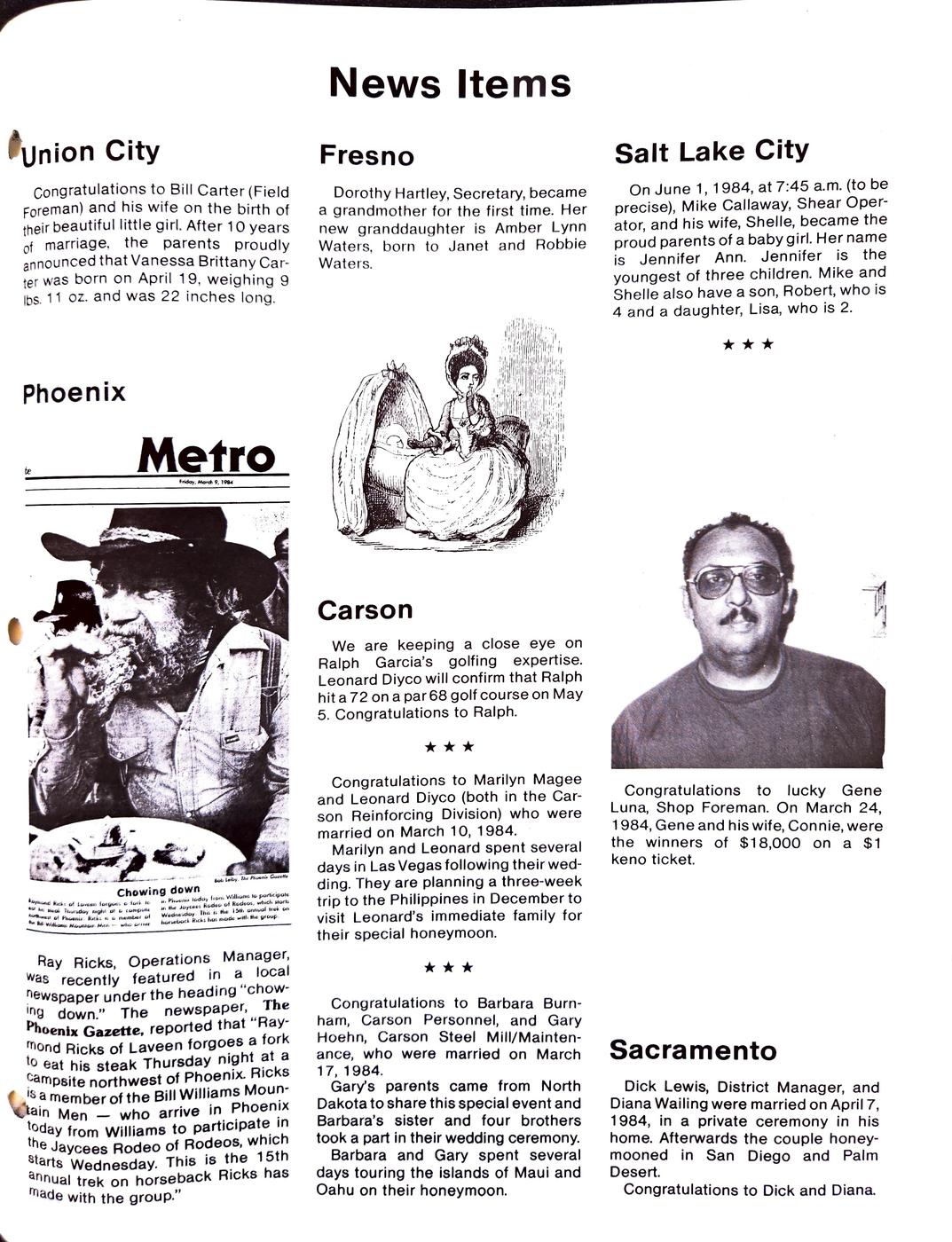 Spring 1984 newsletter, page 11