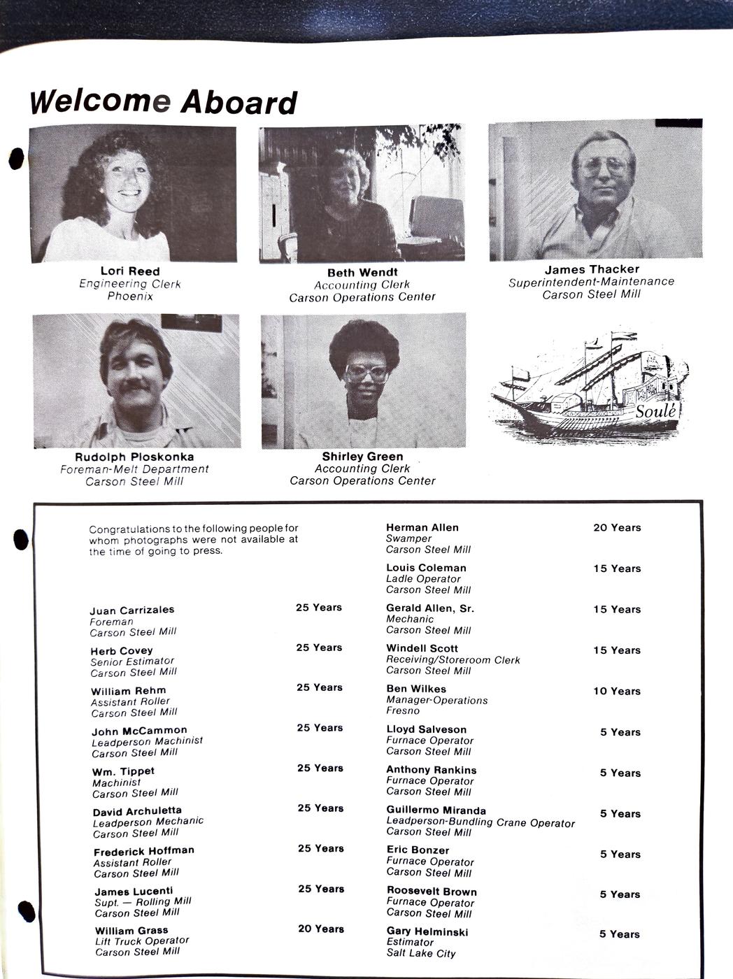 Winter 1984 newsletter, page 5